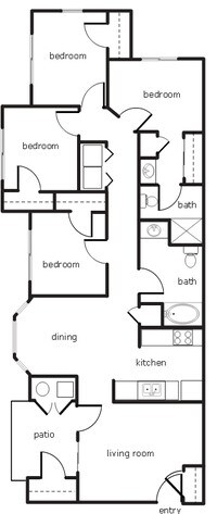 4BR/2BA - 2 to 4 bedrooms Contact for Rates - Blue Oak Court Apartments in Anderson, California