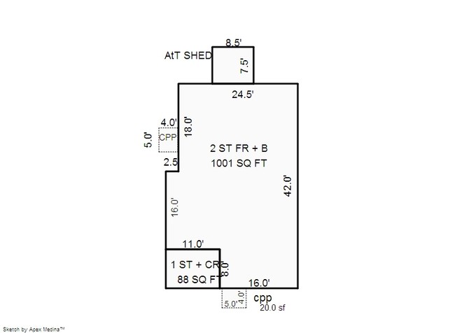 715 Locust St in Kalamazoo, MI - Foto de edificio - Floor Plan