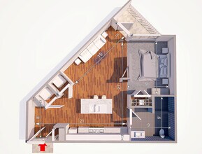 Bluffview Apartments in Dallas, TX - Foto de edificio - Floor Plan