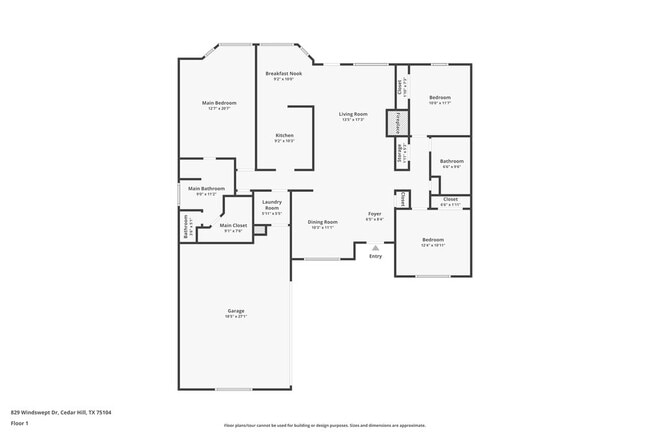 829 Windswept Dr in Cedar Hill, TX - Foto de edificio - Building Photo