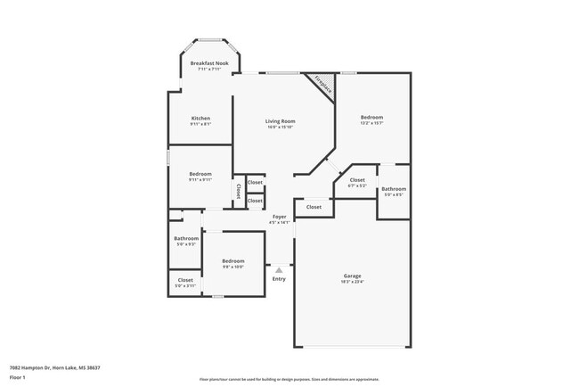 7082 Hampton Dr in Horn Lake, MS - Foto de edificio - Building Photo