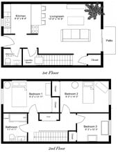 Colonial Townhouses in Dekalb, IL - Building Photo - Floor Plan