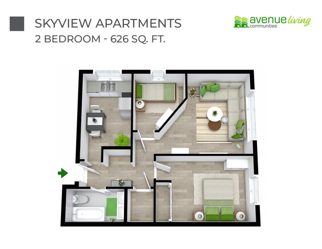 Skyview Apartments in Edmonton, AB - Building Photo - Floor Plan