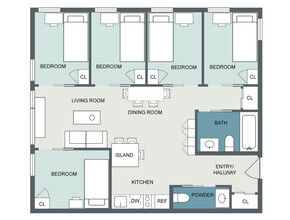 Calhaus Apartment in Berkeley, CA - Building Photo - Floor Plan