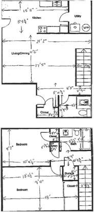 Floor Plan - 1 Dormitorio $488 - Lom Vista Estates Apartamentos in Osawatomie, Kansas