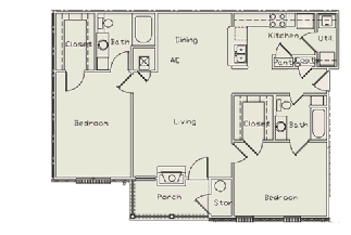 Bethel Towers in Memphis, TN - Foto de edificio - Floor Plan