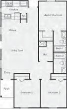 Hickory Park Duplexes in College Station, TX - Building Photo - Floor Plan