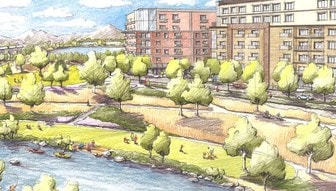 Clear Creek Transit Village in Denver, CO - Building Photo