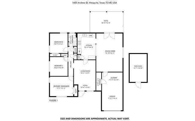 1400 Andrew St in Mesquite, TX - Foto de edificio - Building Photo