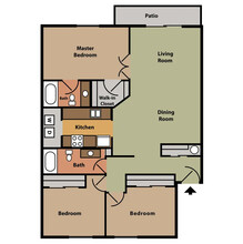 Beau Rivage 324 in Spokane, WA - Foto de edificio - Floor Plan