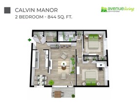 Calvin Manor in Regina, SK - Building Photo - Floor Plan