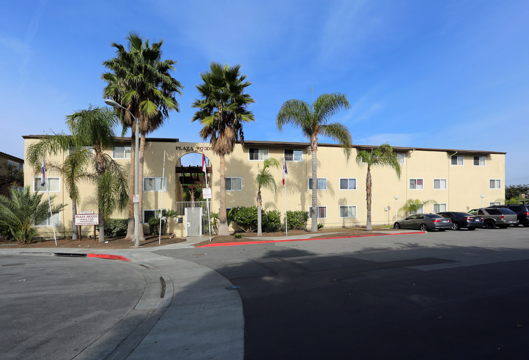 Plaza Wood Apartments in Stanton, CA - Building Photo