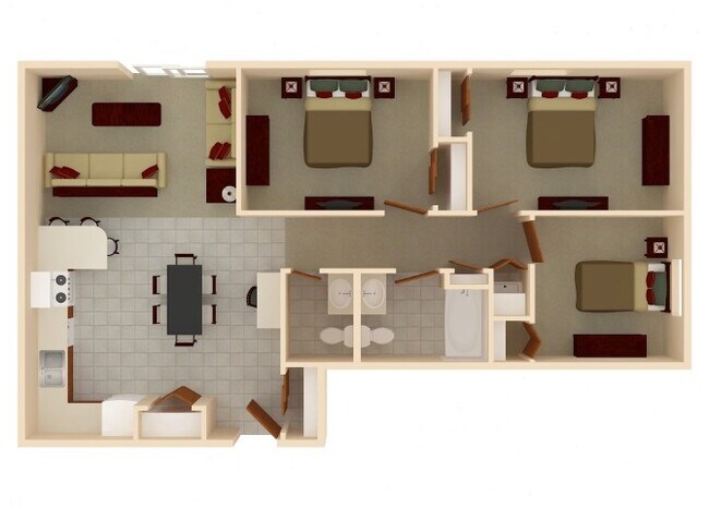 Sunridge Apartments in Detroit Lakes, MN - Foto de edificio - Floor Plan