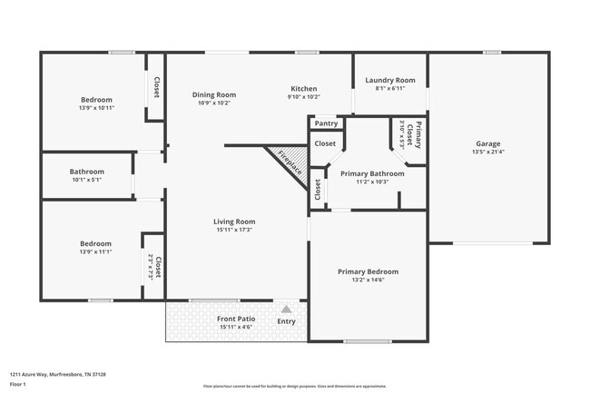 1211 Azure Way in Murfreesboro, TN - Foto de edificio - Building Photo