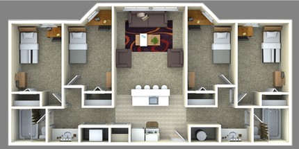 Bettie Johnson Hall in Louisville, KY - Foto de edificio - Floor Plan
