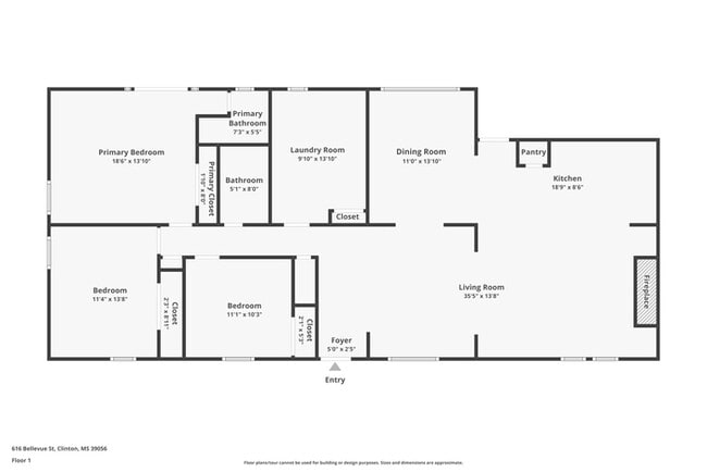 616 Bellevue St in Clinton, MS - Foto de edificio - Building Photo