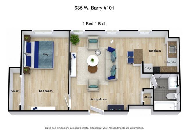 634 W Barry Ave, Unit 05 in Chicago, IL - Foto de edificio - Building Photo