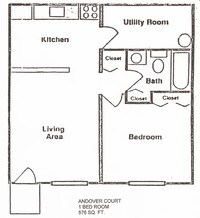 1BR/1BA - 1 bedroom $475 - Andover Court Apartments in Lima, Ohio
