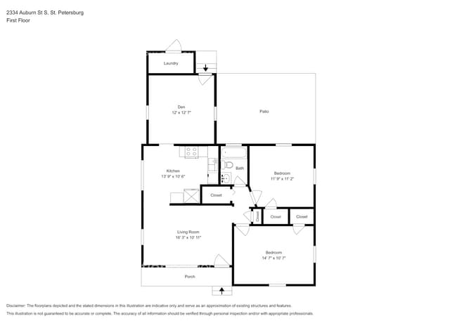 2334 Auburn St S in St. Petersburg, FL - Foto de edificio - Building Photo