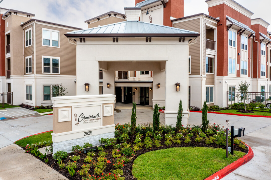 55+ Senior Living Campanile on Commerce in Houston, TX - Building Photo