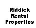 Property Management Company Logo Riddick Rental Properties