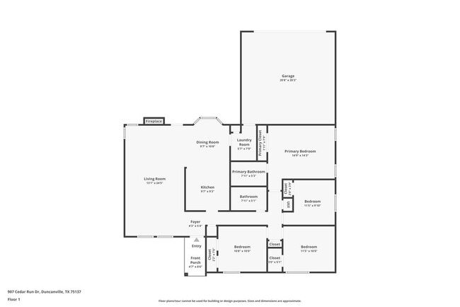 907 Cedar Run Dr in Duncanville, TX - Foto de edificio - Building Photo