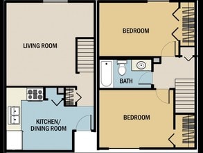 Muskegon Townhouses in Muskegon, MI - Foto de edificio - Floor Plan