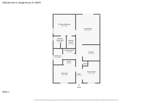 2422 Joe Ave S, Unit 1 in Lehigh Acres, FL - Building Photo - Building Photo