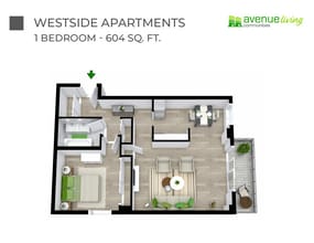 Westside Apartments in Calgary, AB - Building Photo - Floor Plan