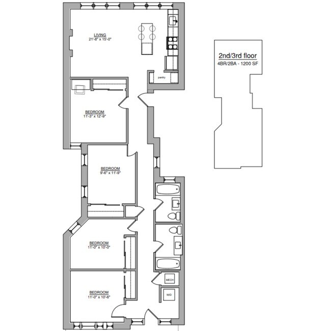 1323 E. 57th St in Chicago, IL - Foto de edificio - Floor Plan