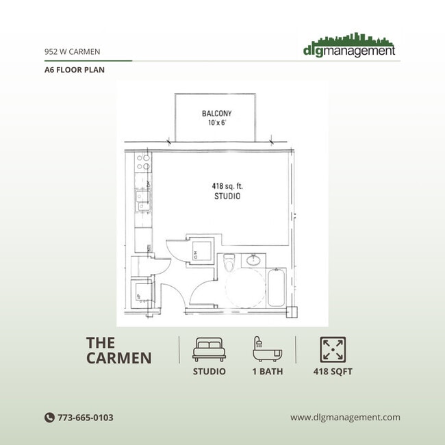 The Carmen in Chicago, IL - Foto de edificio - Floor Plan