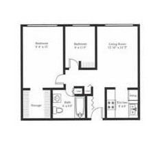 Luther Place Apartment Homes in Topeka, KS - Foto de edificio - Floor Plan