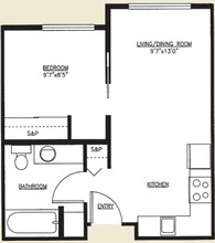 Divine Suites in Renton, WA - Foto de edificio - Floor Plan