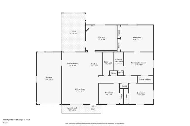 1223 Ryan St in Port Orange, FL - Foto de edificio - Building Photo