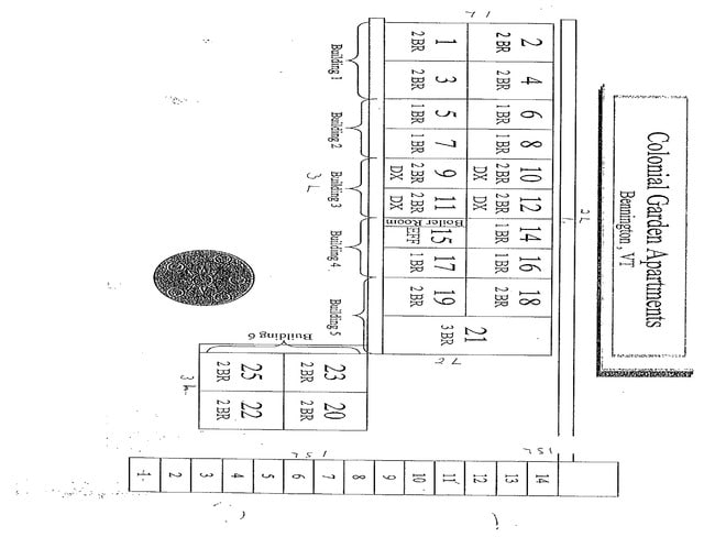 Colonial Apartments in Bennington, VT - Foto de edificio - Floor Plan