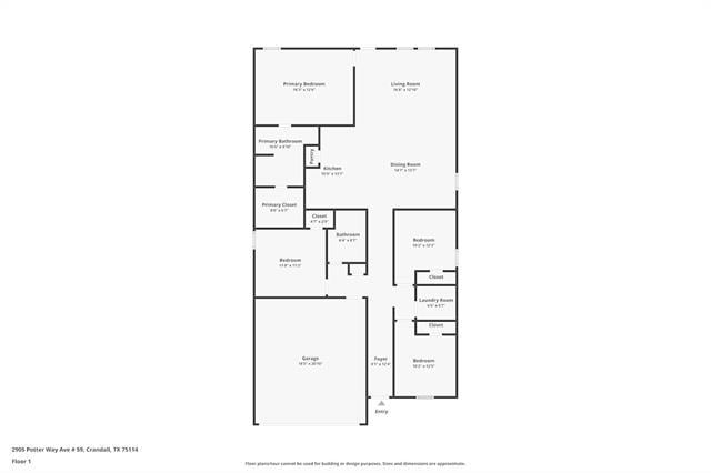 2905 Potter Wy in Crandall, TX - Foto de edificio - Building Photo