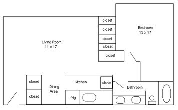 Cedarbrook Apartments in East Lansing, MI - Foto de edificio - Floor Plan