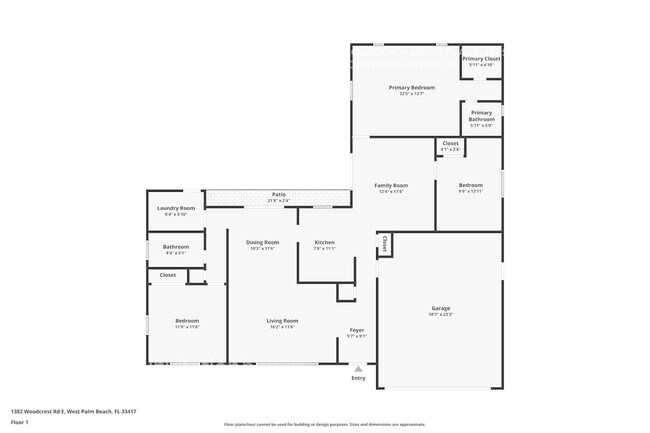 1382 Woodcrest Rd E in West Palm Beach, FL - Foto de edificio - Building Photo