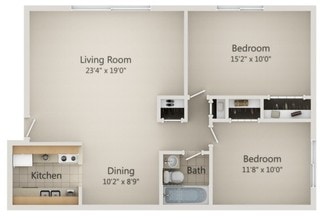 Arlington Arms in Niles, OH - Foto de edificio - Floor Plan