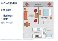 Alpha Towers (Senior Living 62+) in Toledo, OH - Building Photo - Floor Plan