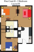 Pine Court II in Richmond, VA - Building Photo - Floor Plan