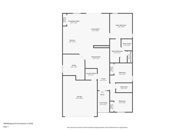 1090 Bluegrass Dr in Groveland, FL - Foto de edificio - Building Photo