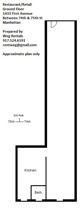 1433 1st Ave in New York, NY - Foto de edificio - Floor Plan