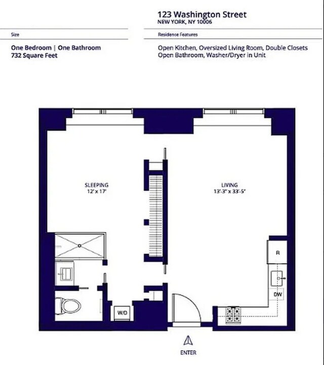123 Washington St, Unit D40 in New York, NY - Building Photo