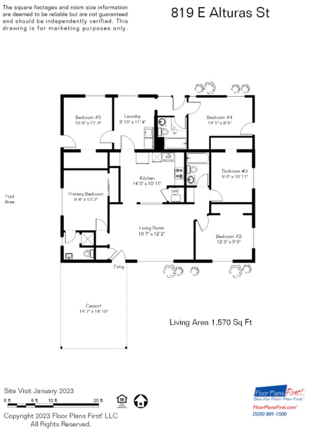 property at 819 E Alturas St