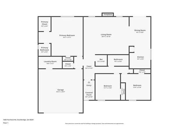 1483 Flat Rock Rd in Stockbridge, GA - Foto de edificio - Building Photo