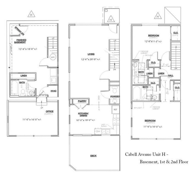 Cabell Townhouses in Charlottesville, VA - Building Photo - Floor Plan