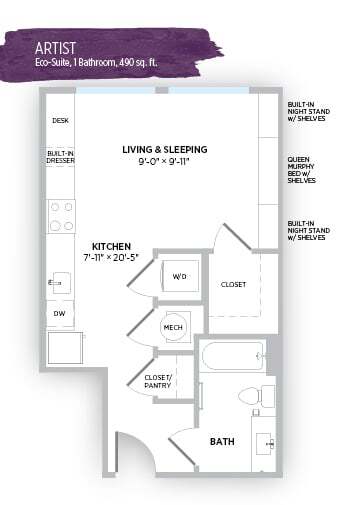 Gallerie Apartments in Kansas City, MO - Foto de edificio - Floor Plan