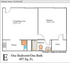 The Embassy Apartments in Shreveport, LA - Building Photo - Floor Plan