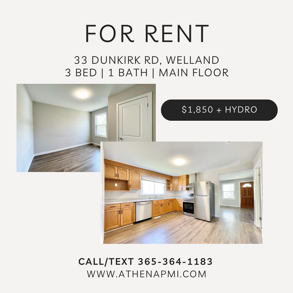 33 Dunkirk Rd Welland, ON Rental Homes and Apartments for Rent